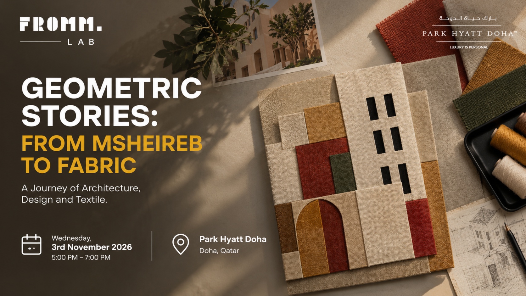 GEOMETRIC STORIES: FROM MSHEIREB TO FABRIC